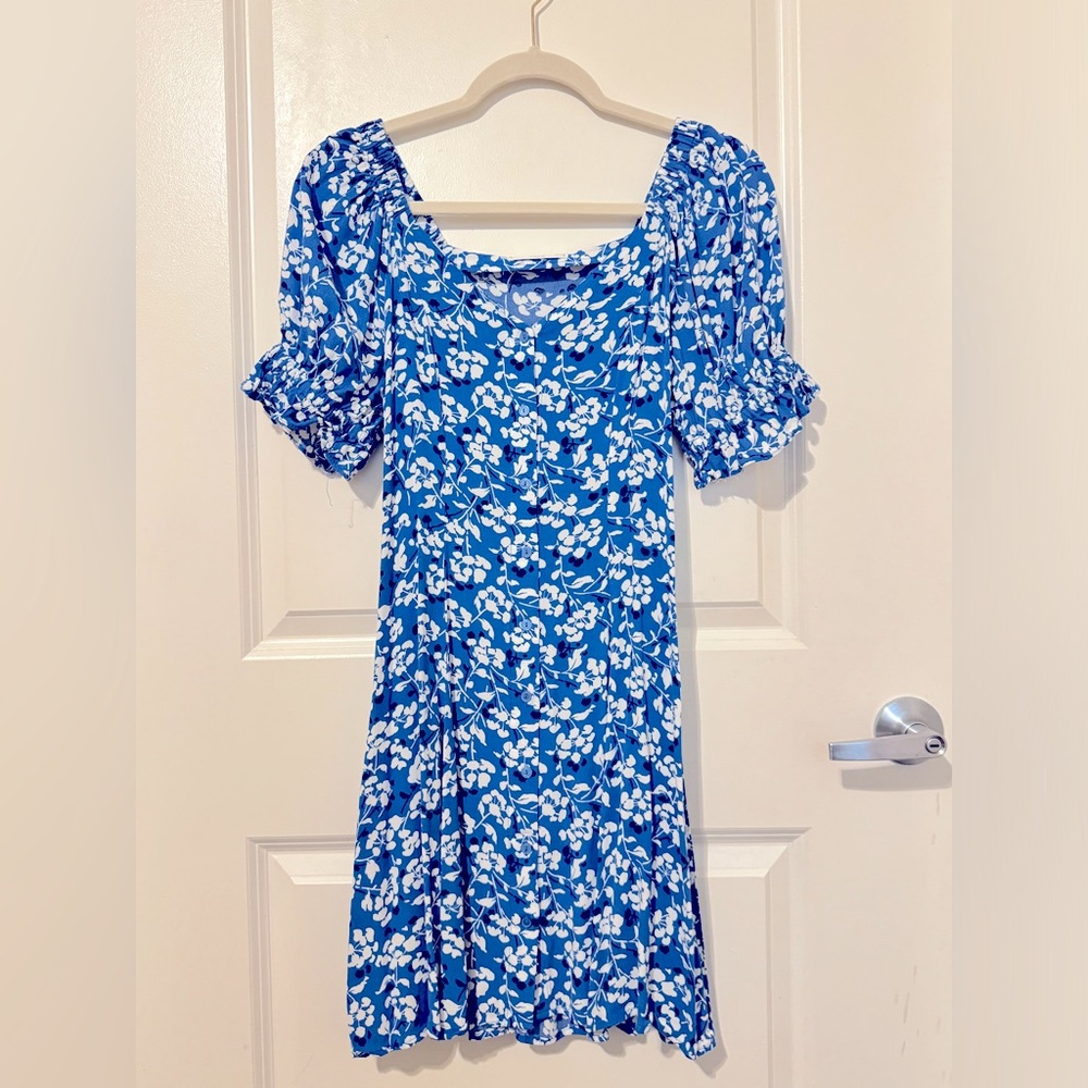MNG Blue Floral Dress